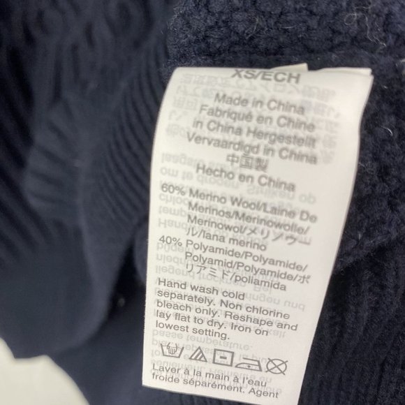 Madewell Blue Patchwork Cable Knit Tunic Sweater - Picture 4 of 5